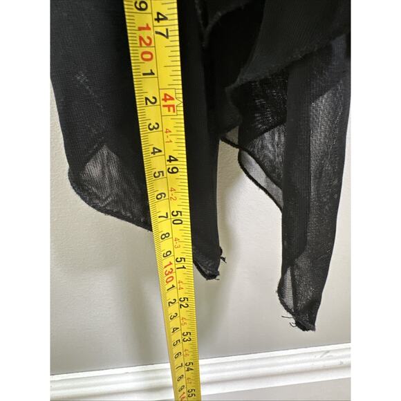 VTG Jodi California Babydoll Midi Dress 7/8 Rouched Black Sheer Whimsigoth Y2K‎ - Picture 9 of 10